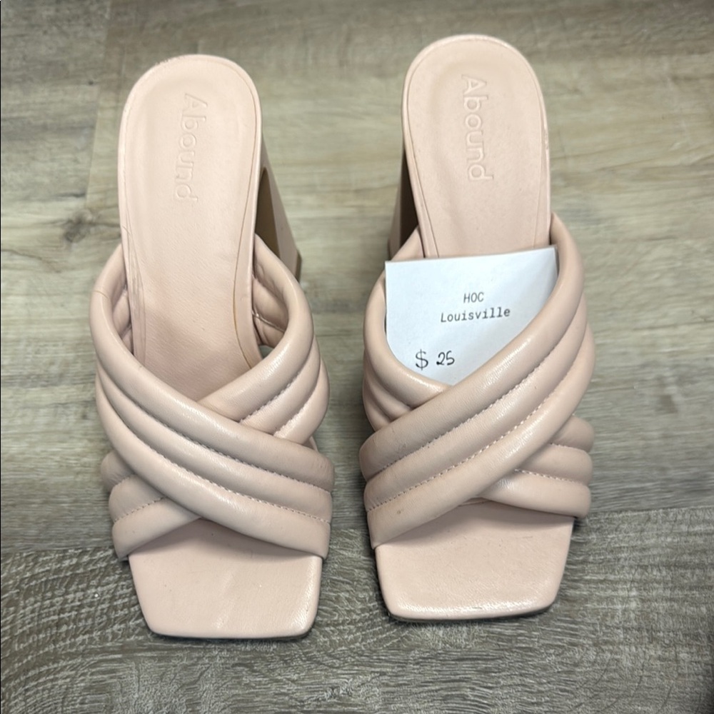 ☀️Abound Pink Mules with Quilted Straps